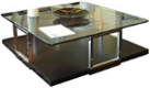 Mesa centro Wamba tapa de cristal incluida 20 mm A 1,20 P 1,20 H 0,40