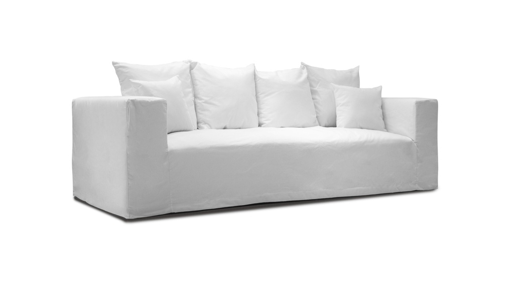 SOFA PARADIS (YO-YO NO PERSONALIZABLE) INCLUYE TAPIZADO PANAMA BLANCO Tela 10 m A 2,40 P 1,00,  Con una estructura interior fabricada en madera paraíso y la terminación más suave y acolchonada. Un producto tapizado en Panamá blanco tve. *** Este producto no es customizable ***