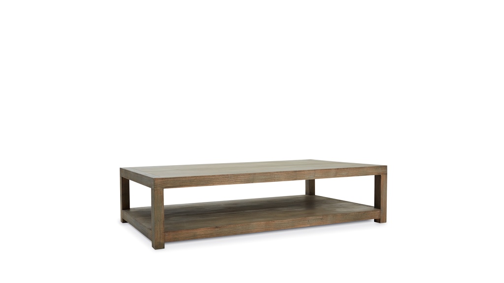 Mesa de centro MEGHAN chica A 1,40 P 0,80 H 0,45, Fabricada en paraíso poro abierto, terminación patinado. * este producto es customizable *