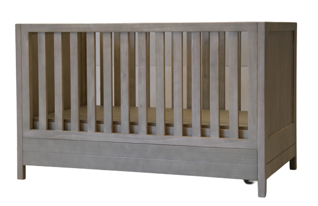 CUNA FUNCIONAL CHICA ByT  (INCLUYE COLCHON  1,40 m x 0,80 m x 0,12m) A 1,51 P 0,91 H 0,95. Fabricado en paraíso poro abierto, terminación patinado *este producto no es customizable*