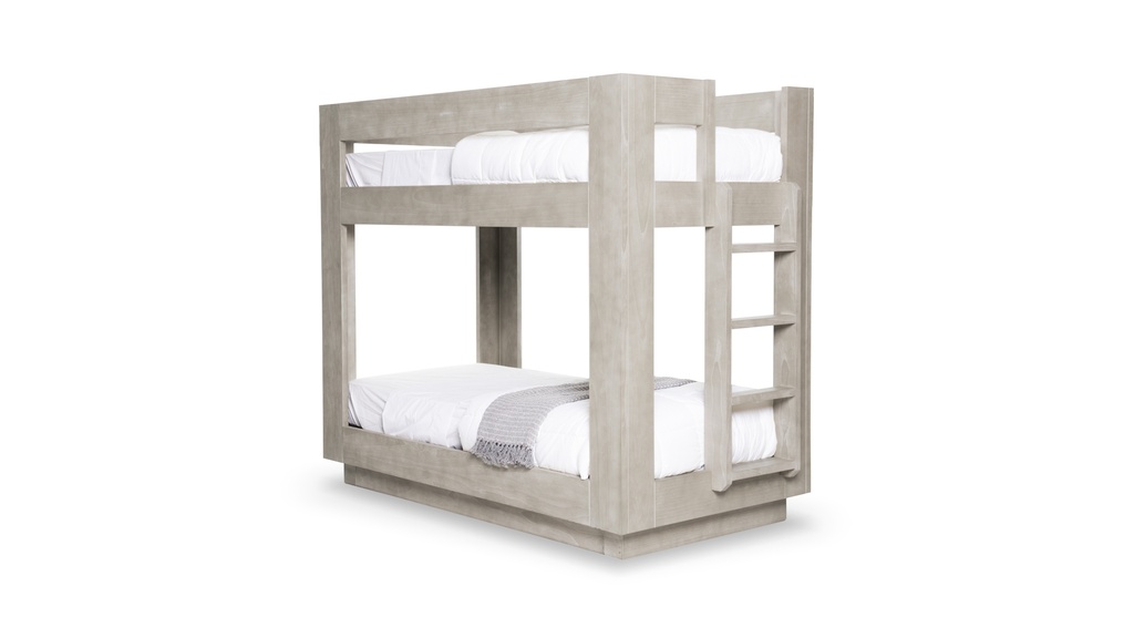 CAMA CUCHETA ByT  (NO INCLUYE COLCHONES 1,00 m x 1,90 m) A 2,08 P 1,10 H 1,78, Fabricado en paraíso poro abierto, terminación patinado *este producto no incluye colchones y tampoco es customizable*