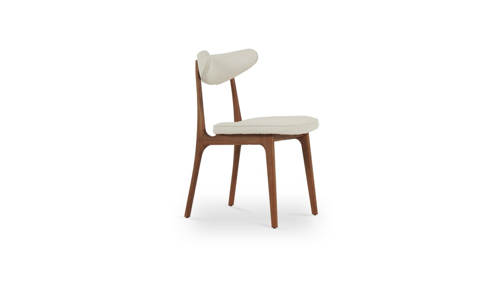 Silla Labbra,  Fabricada en madera de guindo con lustre natural y tapizada en género rustico. *Este producto no es customizable*