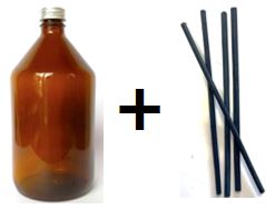 BOTELLA REPOSICION PARA DIFUSOR  +VARILLAS DE REPOSICION . 1 Litro