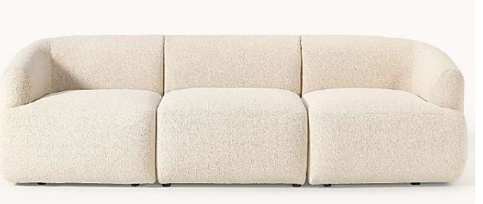 SOFA ESENCIA Modulado  Tela 19 m A 2,80 P 1,00. Estructura de madera maciza. Cinchas. resortes y poliester de distintas densidades garantizan la comodidad y durabilidad. Patas de madera maciza lustradas. *Este producto solo es customizable en el tapizado y medida de longitud*
