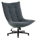 SILLON GIRATORIO VERSA - BEIGE  (AF421/BE)
Estructura de hierro y espuma de alta densidad.
