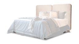 [RP.050] Respaldo Wave para sommier de 2x2m Tela 5m Cuero 11,25m2 A 2,14 P 0,08 H 1,40,, con diseño minimalista. Fabricado con madera de guindo laqueado en color semimate y tapizada con tela o cuero  (no incluye)  **Este producto es customizable**