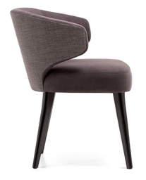 [SS.093] Silla Alaska Tela Todo 1,80m Frente 1,50m Trasero 0,60m Cuero Todo 4,20m2 Frente 3,50m2 Trasero 1,30m2, una silla moderna que combina sutilmente lineas rectas y curvas. Fabricada con madera de guindo laqueado semimate y tapizada (no incluye genero). **Este producto es 100% customizable**