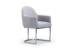 [SS.120] Sillon Coco / Base Acero Tela 3,80m Cuero 8m2, Base fabricada en acero inoxidable pulido y tapizado en pana porsche con la parte exterior en matelasseado vainilla. ** Este producto es customizable **