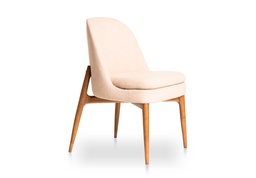 [SS.149] Silla Cotta Tela 2,40m Cuero 5,10m2,  Fabricada íntegramente en madera de Lenga, con lustre semimate. Tapizada en su totalidad en lino. **Este producto es customizable**