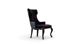 [SL.067-2] Sillón Dreiss (Combinado: Tela 1,10m + Cuero 4,50m2) , (Todo Tela: 4 m) , (Todo Cuero: 7m2), Tapizado con detalles en tachas. Estructura fabricada con madera de Guindo y terminada con piluretánico semimate. *** Todos nuestros productos son 100% customizables ***
