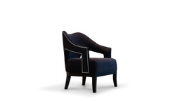 [SL.078] Sillón Kiss Tela 4m Cuero 8,40m2, Tapizado de pana liso, caracterizado por su forma curvilínea, con detalles en tachas. Estructura fabricada con madera de Guindo y terminada con piluretánico negro semimate. *** Todos nuestros productos son 100% customizables **