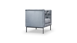[SL.093] Sillón Malik patas metálicas Tela 7m Cuero 14,70m2, Estructura tapizada en pana Porsche con un interior hecho en capitoné 100% artesanal, pata metálicas color negro. ** Este producto es 100% customizable **