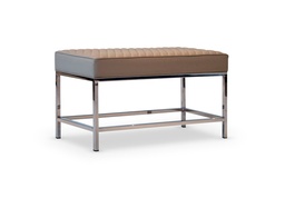 [BQ.018] Banqueta Debra Base en Acero Tela 1,80m Cuero 3,80m2, Estructura fabricada en acero inoxidable o hierro cromado y tapizado matelasse con detalle de costuras formando rombos. *** Este producto es 100% customizable ***