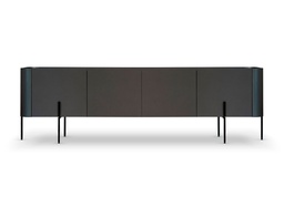 [AP.037] Aparador Puro Nacional A 2,50 P 0,50 H 0,77,  Fabricado en madera laqueada semimate, patas realizadas en caño metálico y tapa de vidrio. **Este producto es customizable**