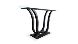 [DR.037-3] Dressoire Gela Base Revestida Acero Inox Tapa Dekton CalacattaA 1,40 P 0,45 H 0,90, en base Acero pulido espejo ó madera, y tapa en Madera laqueada color negro ó blanco brillante. **Todos nuestros productos son 100% customizables**