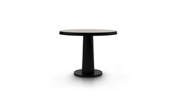 [MC.078] Mesa de comedor Courtney DIAM 1,25 H 0,76, Base realizada en madera de paraíso poro abierto y la tapa en Dekton Calacatta Natura **Este producto es customizable**