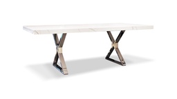 [MC.103] MESA DE COMEDOR TRISH TAPA DEKTON Y BASE DE MADERA Despues de  2.60 mts Lleva 3 Bases A 2,20 P 1,10 H 0,76, Con base fabricada en acero pulido y tapa en Dekton ** este productos es 100% customizable **