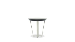 [ML.068] Mesa lateral Abril Base Acero DIAM 0,60 H 0,60, Simple y moderna. Fabricada con una base estructural de acero y una tapa de madera terminada con poliuretano negro semimate. Diámetro 0.60m x 0.60mh. *** Todos nuestros productos son 100% customizables ***