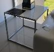 [ML.084-13] Mesa Lateral Beau c/ tapa  Dekton A 0,60 P 0,60 H 0,60. Estructura en caño de hierro cromado. **Este producto es customizable**