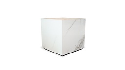 [ML.211] Mesa lateral Bergman Lamina San Pietro 6mm A 0,55 P 0,55 H 0,55, . minimalista y con una estructura sólida y revestida en Dekton Calaca. *** Todos nuestros productos son 100% customizables ***