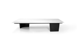 [ML.169] MESA DE CENTRO STONE A 1,30 P 0,90 H 0,30m. Base paraiso poro abierto. Tapa Purastone Statuario  **Este producto es customizable**