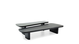 [ML.106] CONJUNTO MESA DE CENTRO ALASKA (2 unidades) Grande A 1,66 P 0,76 H 0,30 y Chica A 1,37 P 0,57 H 0,37,  Mesa grande fabricada en madera de paraíso con terminación negro poro abierto. Medidas: 1.66m x 0.57m x 0.30mh. Y mesa chica fabricada en madera con laca poliuretánica color negro brillante. Medidas: 1.37m x 0.57m x 0.37mh. *** Todos nuestros productos son 100% customizables ***