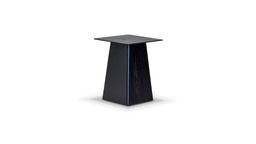 [ML.160] Mesa Lateral Curba Chica A 0,32 P 0,32 H 0,39, a. Se encuentra realizada en su totalidad en madera paraíso poro abierto en color negro semimate **Este producto es 100% customizable**