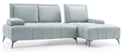 [SF.151] Sofá Vicenza Nacional, con mecanismo regulable en respaldos (Personalizable solo respetando los 3 modulos STD) Tela 20m Cuero 42m2 A 2,97 P 1,62 H 0,87,  Estructura robusta y confortable. Respaldo rebatible con posiciones, patas de acero negro semimate y tapizado en un exclusivo cuero premium.