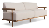 [SF.191] Sofá Voga 2 cuerpos Tela 10m Cuero 21m2 A 2,18 P 0,80 H 0,82, Estructura fabricada en madera de Guindo. **Este producto es customizable.**