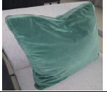 [ALM-3] Almohadón decorativo con faja Tela 1m Cuero 2,50m2 0,50x0,50