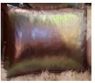 [7020513] Almohadón decorativo tapizado en Cuero 0,50x0,50