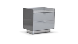 [ML.135] Mesa de luz Wave A 0,65 P 0,45 H 0,60, estructura laqueada al poliuretano terminación brillante y zócalo rehundido con bordes curvos revestido en acero inoxidable pulido. **Este producto es 100% customizable**