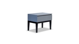 [ML.150] Mesa de luz Curba A 0,64 P 0,40 H 0,50,  Estructura realizada en madera laqueada, con un frente ranurado y terminación en poliuretáno semimate **Este producto es 100% customizable**