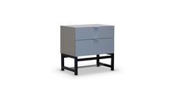 [ML.164] Mesa de luz Alaska A 0,50 P 0,40 H 0,51, Estructura de la tapa realizada en madera laqueada y la base esta realizada en madera de guindo con una terminación laqueada en poliuretano semimate y un barral de acero **Este producto es 100% customizable**