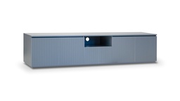 [MP.034-1] Mueble de TV Curba Todo parapoliuretano lustre semimate A 2,20 P 0,55 H 0,50, Estructura realizada en madera laqueada, con un frente ranurado y terminación en poliuretáno semimate **Este producto es 100% customizable**