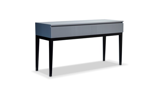 [ES.031] Escritorio Tocador Curba A 1,40 P 0,50 H 0,78, Estructura realizada en madera laqueada, con un frente ranurado y terminación en poliuretáno semimate **Este producto es 100% customizable**