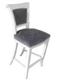 [TB.008] Taburete Century Tela 1,50m Cuero 3,40m2. Estructura fabricada en madera maciza de guindo, con lustre negro semimate. Tapizada en tela o cuero. ** Todos nuestros productos son 100% customizables **