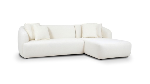 [SF.178] ESQUINERO ESENCIA  Tela 20 m A 2,80 P 1,80, Estructura de madera maciza. Cinchas. resortes y poliester de distintas densidades garantizan la comodidad y durabilidad. Patas de madera maciza lustradas. *Este producto solo es customizable en el tapizado y medida de longitud*