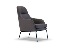 [MNLSS 037] SILLON MINIMAL Tapizado y Base en  Hierro Cromado Tela 3,50m, . Estructura fabricada en madera contramoldeada y patas de hierro conificado pintadas con pintura epoxi negra, relleno de alta densidad. Regatones regulables. ** Este producto es 100% customizable **