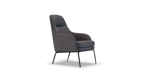 [MNLSS 066] SILLON MINIMAL / RAFIA y CUERO Rafia 1,50m + Cuero 4,50m2, . Estructura fabricada en madera contramoldeada y patas de hierro conificado pintadas con pintura epoxi negra, relleno de alta densidad. Regatones regulables. ** Este producto es 100% customizable **