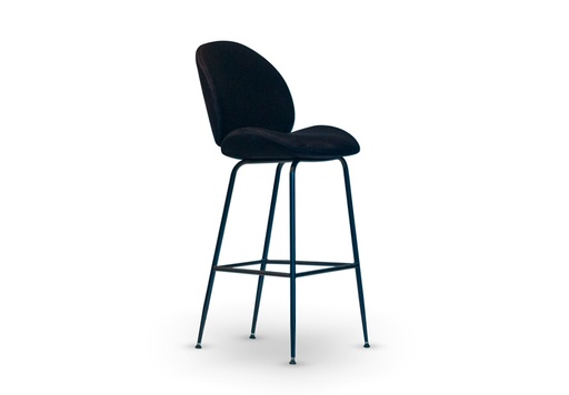 [MNLSS 014] TABURETE MINIMAL Tela 1,30m, Estructura fabricada en madera contramoldeada y patas de hierro conificado pintadas con pintura epoxi negra, relleno de alta densidad y tapizado en pana porsche. Regatones regulables. ** Todos nuestros productos son 100% customizables **