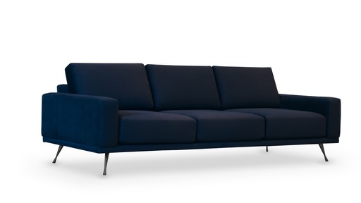 [MNLSS 019] SOFA MINIMAL 3 CUERPOS Tela 15m A 2,30 P 0,93 H 0,78, De diseño moderno y minimalista, como su línea lo indica. Tapizado y con terminaciones en patas de hierro pintado Epoxy Negro. *** Este producto es 100% customizable, no dude en consultarnos **