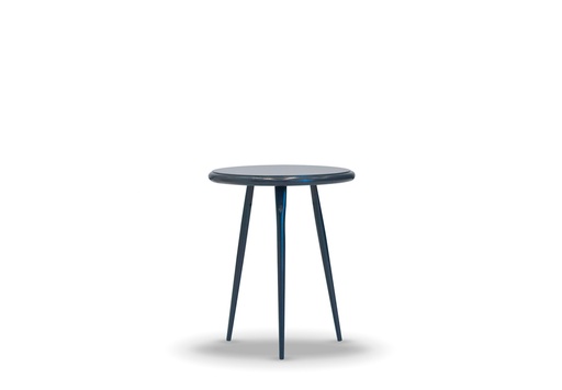 [EXT.70-124] MESA LATERAL TIRRENO Hierro Gris Oscuro DIAM 0,42 H 0,50, Estructura de hierro en color gris grafito epoxi color fiore humo. Este producto debe ser utilizado en espacios semicubiertos o galerías. No exponerlo a la intemperie de manera directa. Se recomienda utilizar una funda protectora.