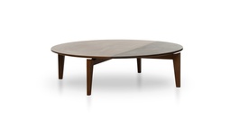 [7018767] MESA DE CENTRO GRID (JMS3023) 1,10 X 1,10 X 0,31, Estructura fabricada en madera de tauarí y la tapa realizada en madera de tauarí y dekton Kelya/Calacatta.*Este producto es customizable*