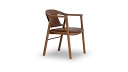 [7018803] SILLA DE COMEDOR VOGA (JMS3016), Estructura fabricada en madera de tauarí y tapizada en cuero premium. *Este producto no es customizable*