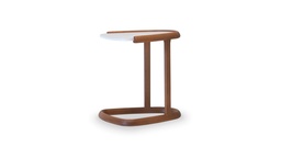 [7020877] MESA AUXILIAR VOGA  (JMS3083) 0,40 X 0,50 X 0,55, Estructura fabricada en madera de tauarí y tapa de vidrio. Este producto no es customizable.
