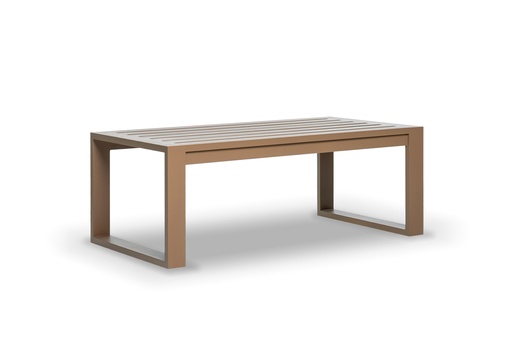 [EXT.70-112-4] MESA DE CENTRO BRERA Negro, Fendi A 1,20 P 0,65 H 0,45,Estructura fabricada en aluminio con recubrimiento poliuretánico en terminación de color Fendi. Se recomienda no exponerlo a la intemperie de manera directa cuando no esté en uso. De lo contrario se deberá utilizar una funda protectora