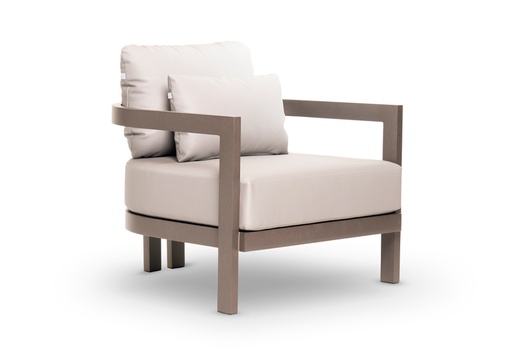 [EXT.70-141] SILLON 1 CUERPO BALI Gris Grafito Tela 3,50m A 0,80 P 0,80 H 0,61,  Estructura fabricada en aluminio con recubrimiento poliuretánico en terminación color grafito. Tapizado con telas náuticas. Se recomienda no exponerlo a la intemperie de manera directa cuando no esté en uso. De lo contrario se deberá utilizar una funda protectora. Aviso: Para prolongar su vida útil, recomendamos retirar los almohadones y guardarlos cuando no estén en uso