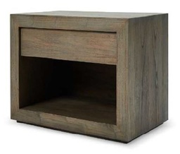[PbF040] Mesa de luz MEGHAN chica A 0,60 P 0,50 H 0,61. Fabricada en paraíso poro abierto, terminación patinado. * este producto es customizable *