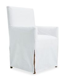 [PbF068] Sillon MEGHAN con funda hasta el piso Tela 2,70m (ancho2.80) A 0,59 P 0,58 H 0,95. Estructura fabricada en paraíso poro abierto y tapizada en tela White. Funda desmontable. * Este producto es customizable *